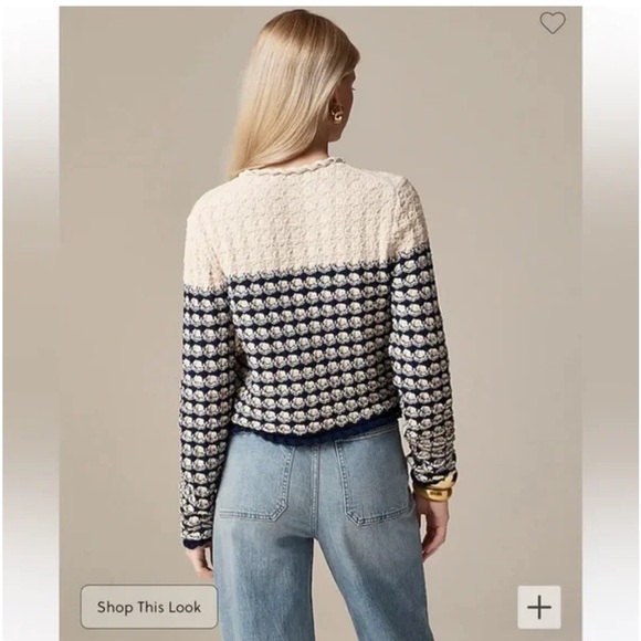 NWT J.Crew Textured crochet lady jacket - Picture 5 of 13